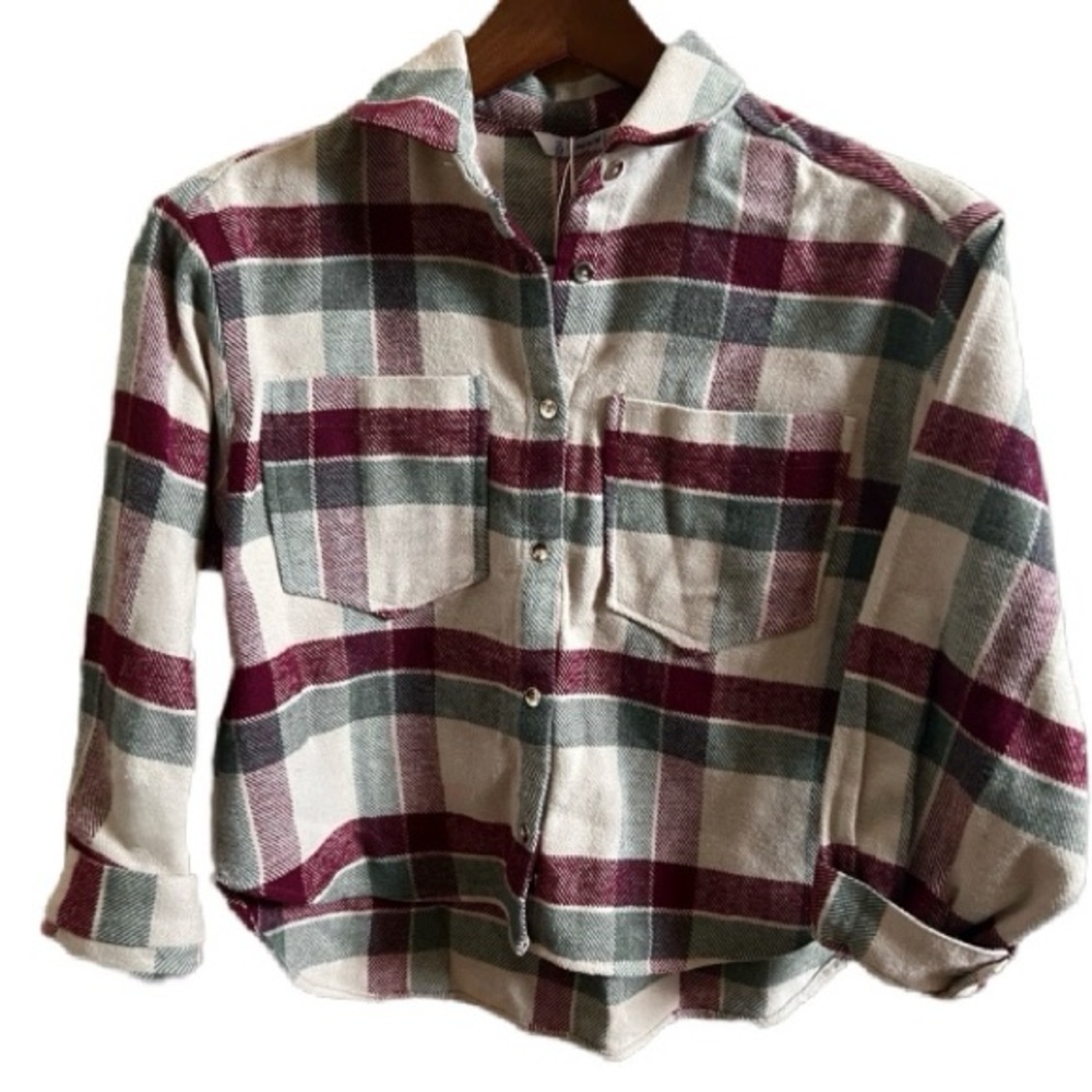 NWT MAYORAL Plaid Flannel Hi-Lo Flannel Shirt /Overshirt -
Multi - Girls 12 - Picture 4 of 8